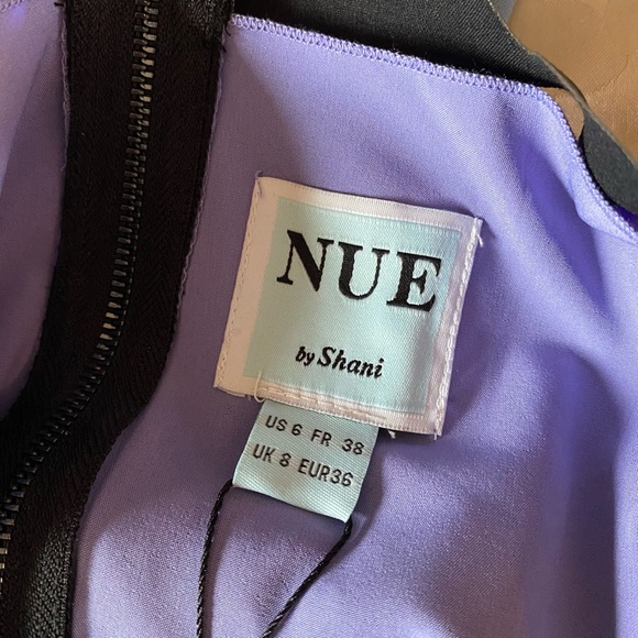 Nue by Shani blue/purple and black laser cut dress - Picture 8 of 16